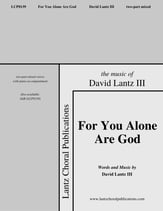 For You Alone Are God Two-Part Mixed choral sheet music cover